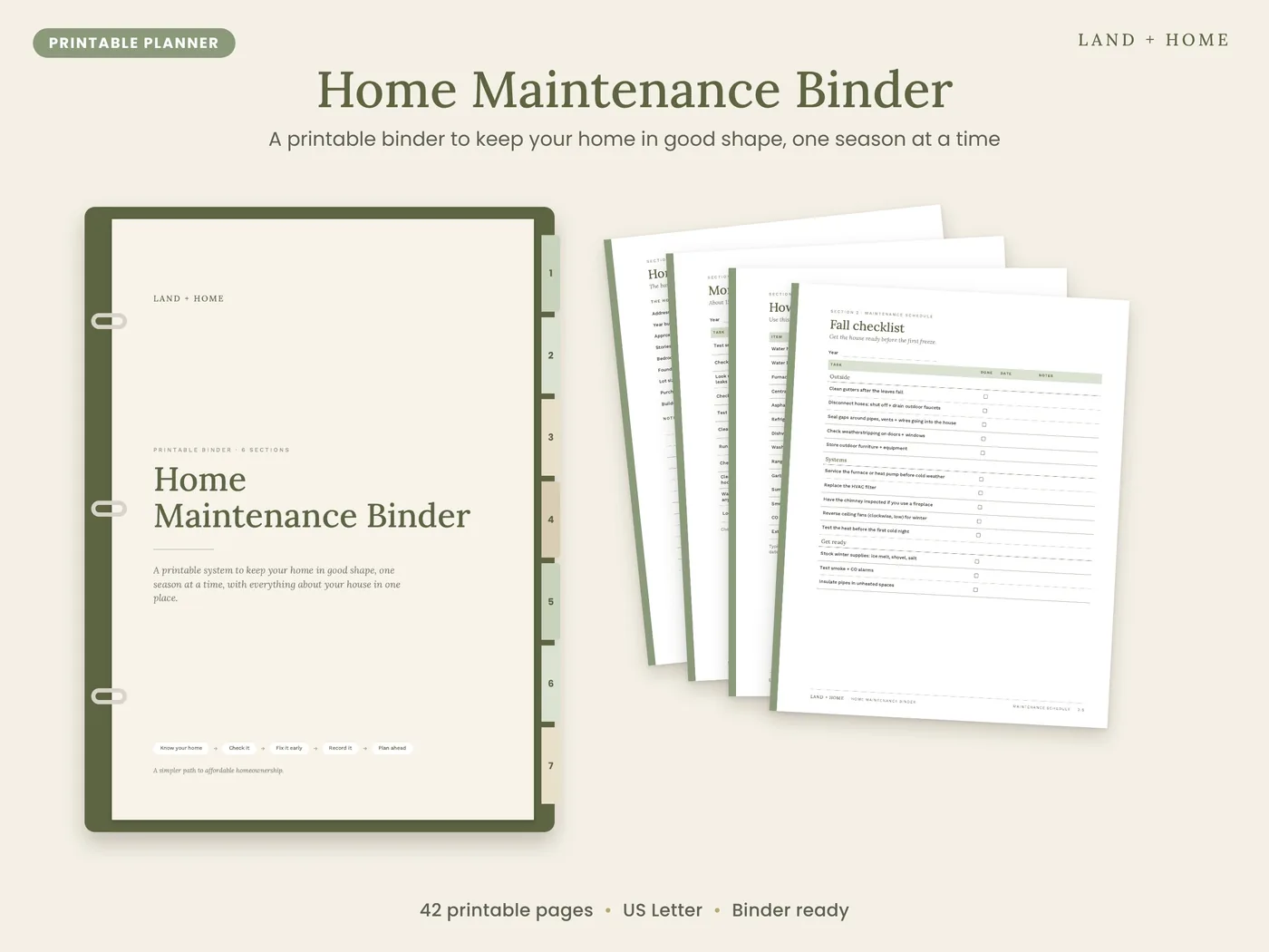 Home Maintenance Binder
