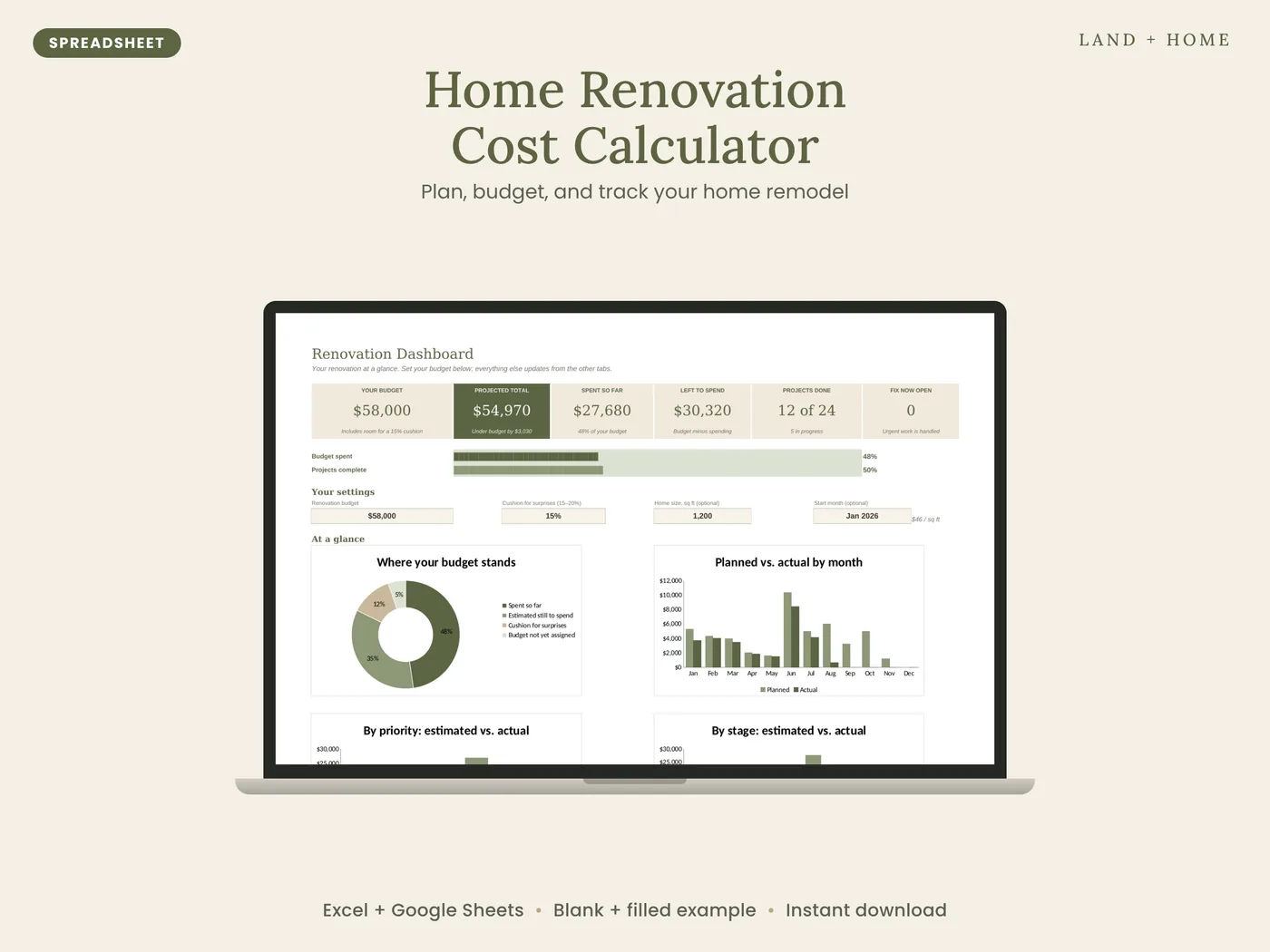 Home Renovation Cost Calculator