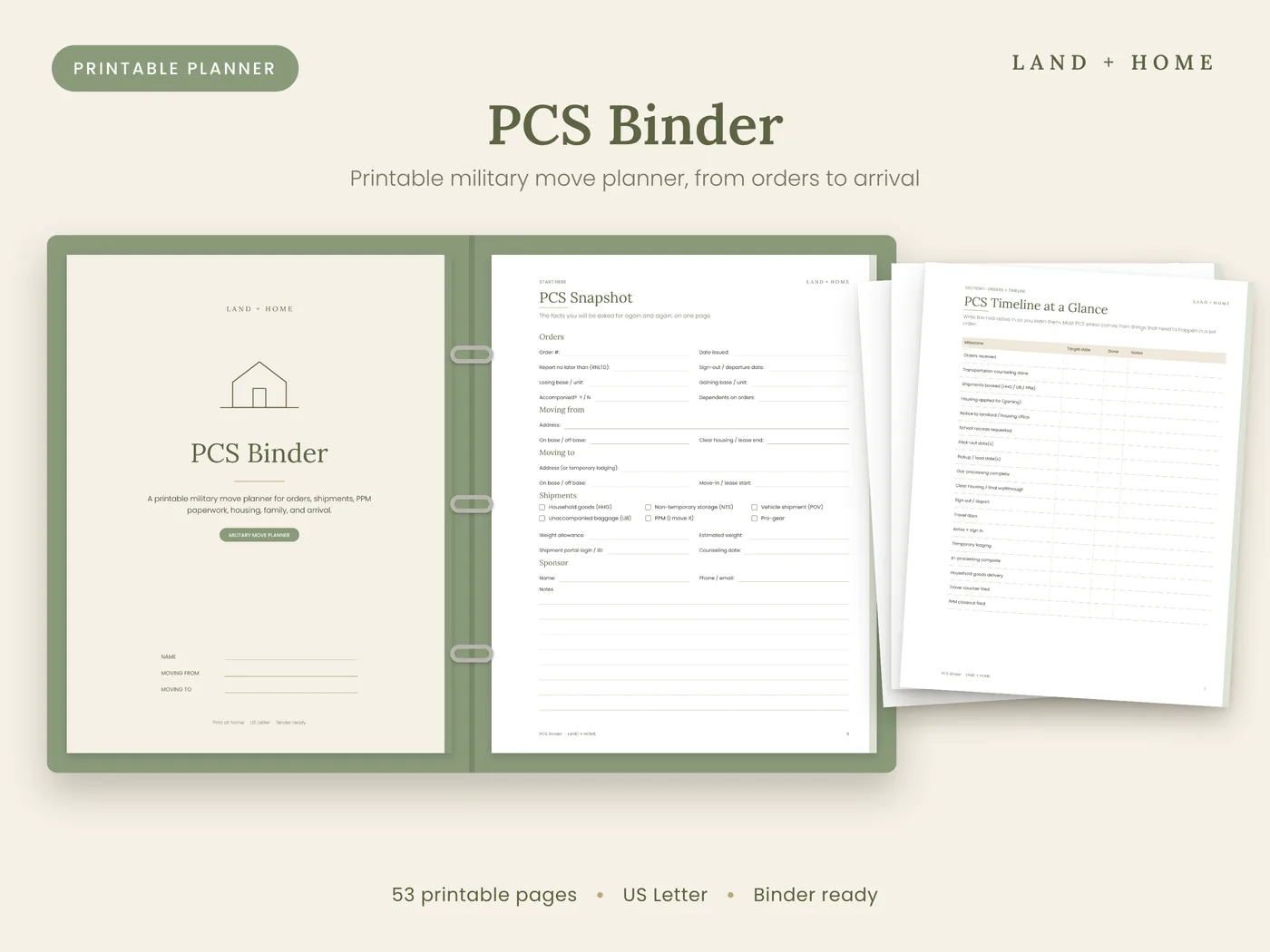 Military PCS Binder
