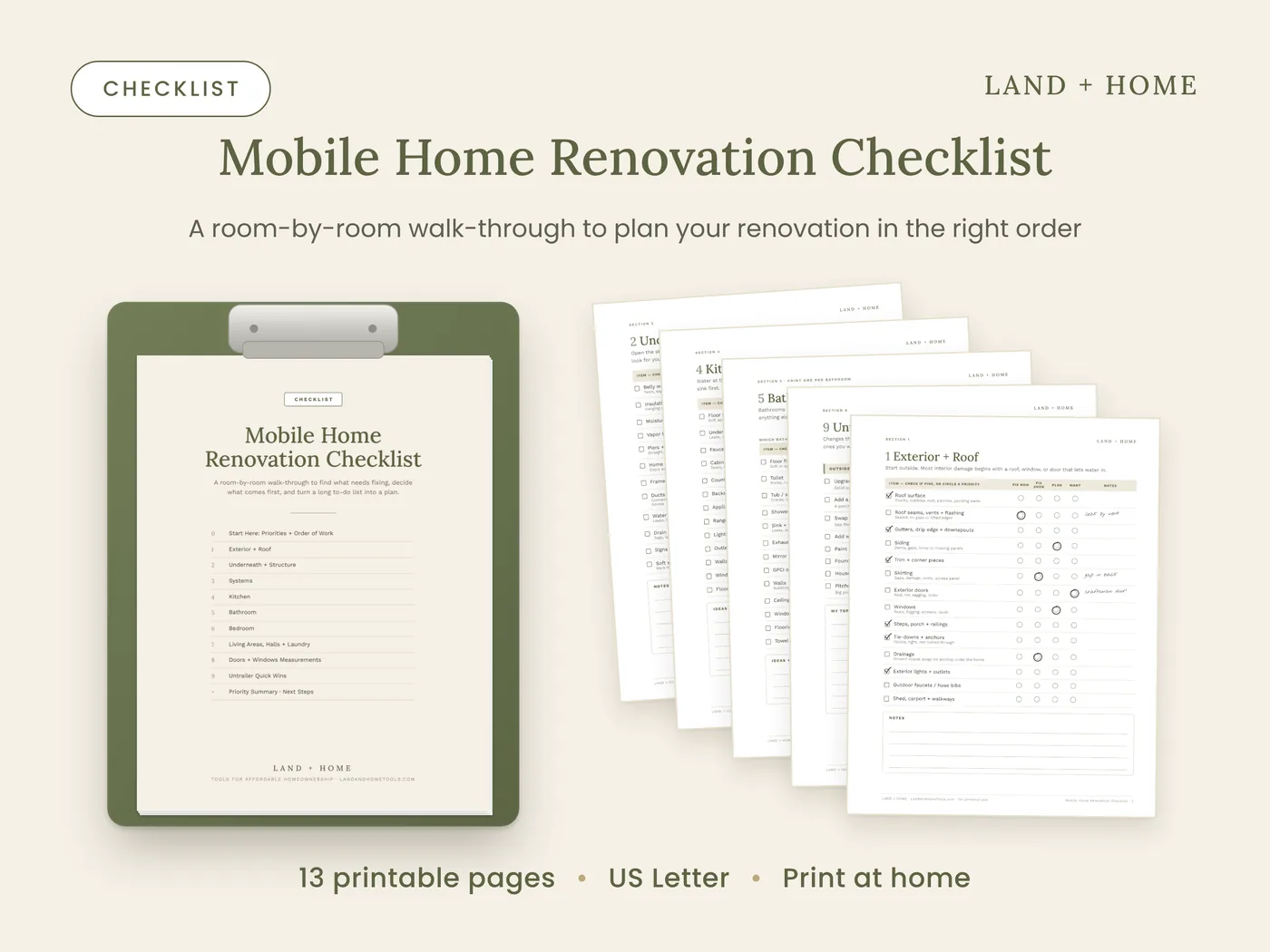 Mobile Home Renovation Checklist