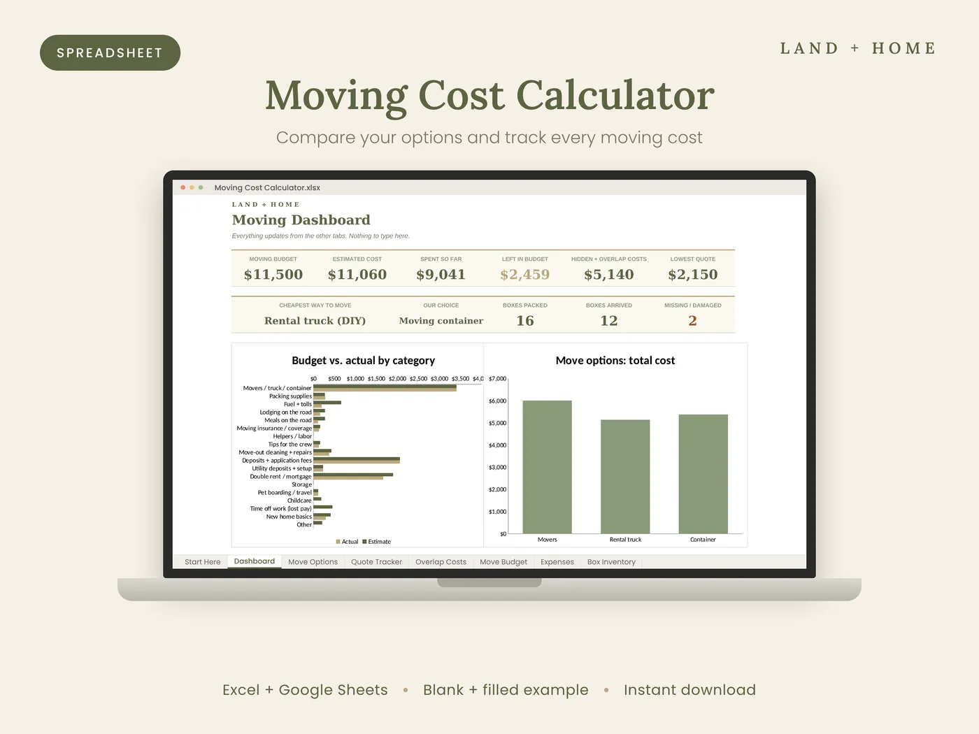 Moving Cost Calculator