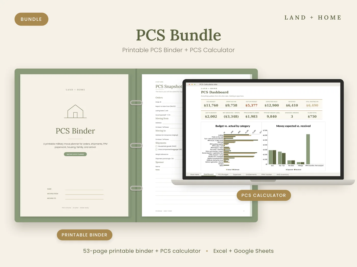 PCS Binder + Calculator Bundle