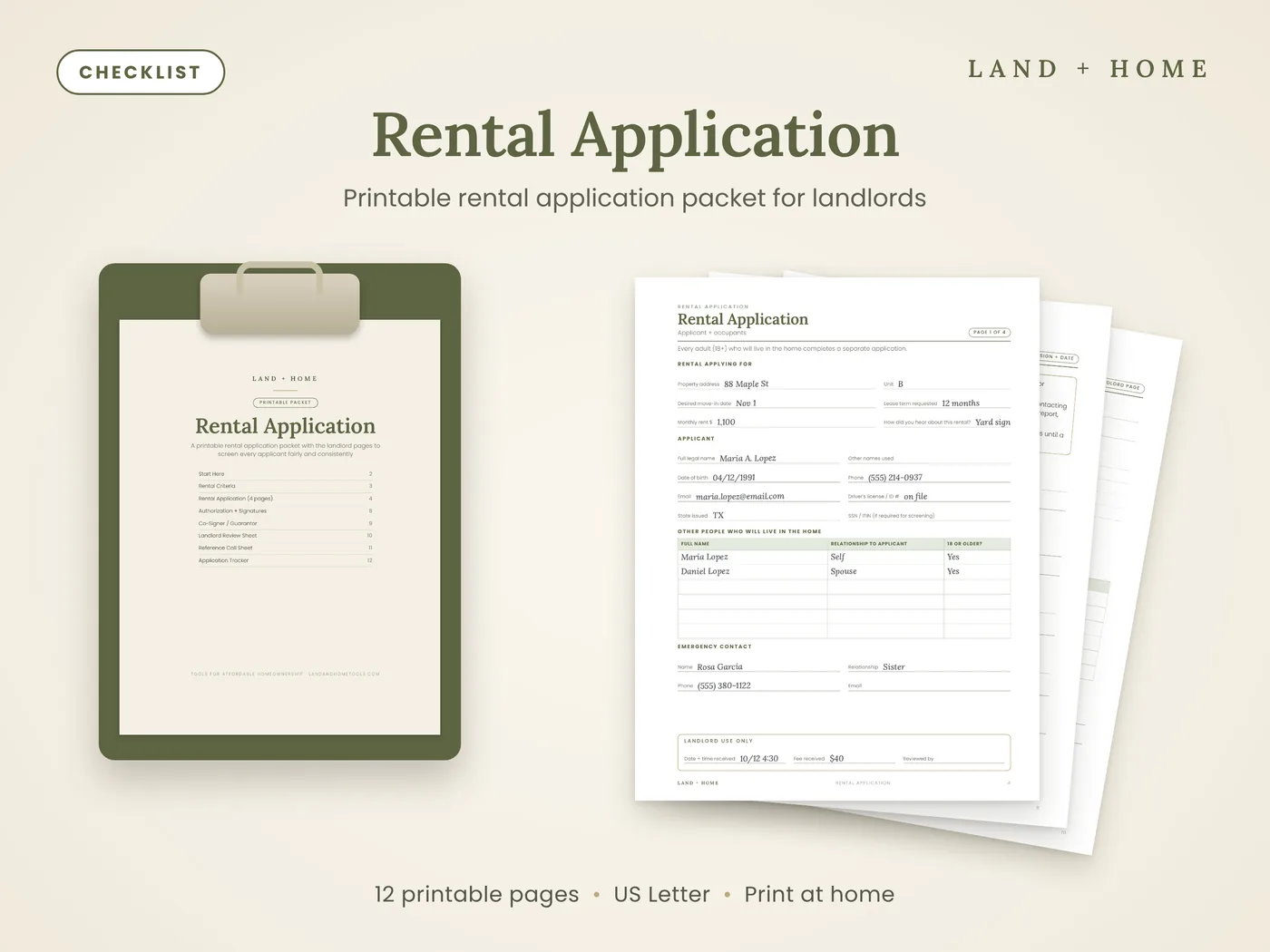 Rental Application Packet